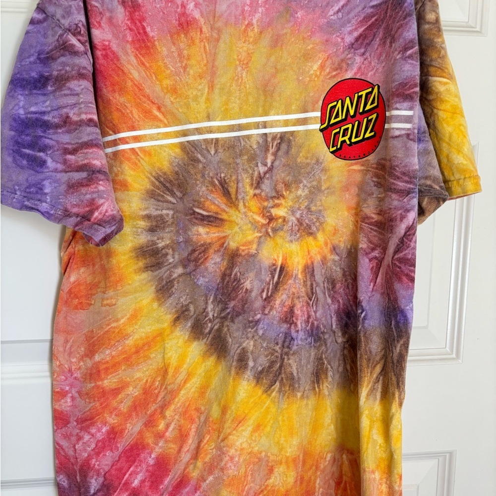 Santa Cruz Purple and Pink Tie-Dye Tee